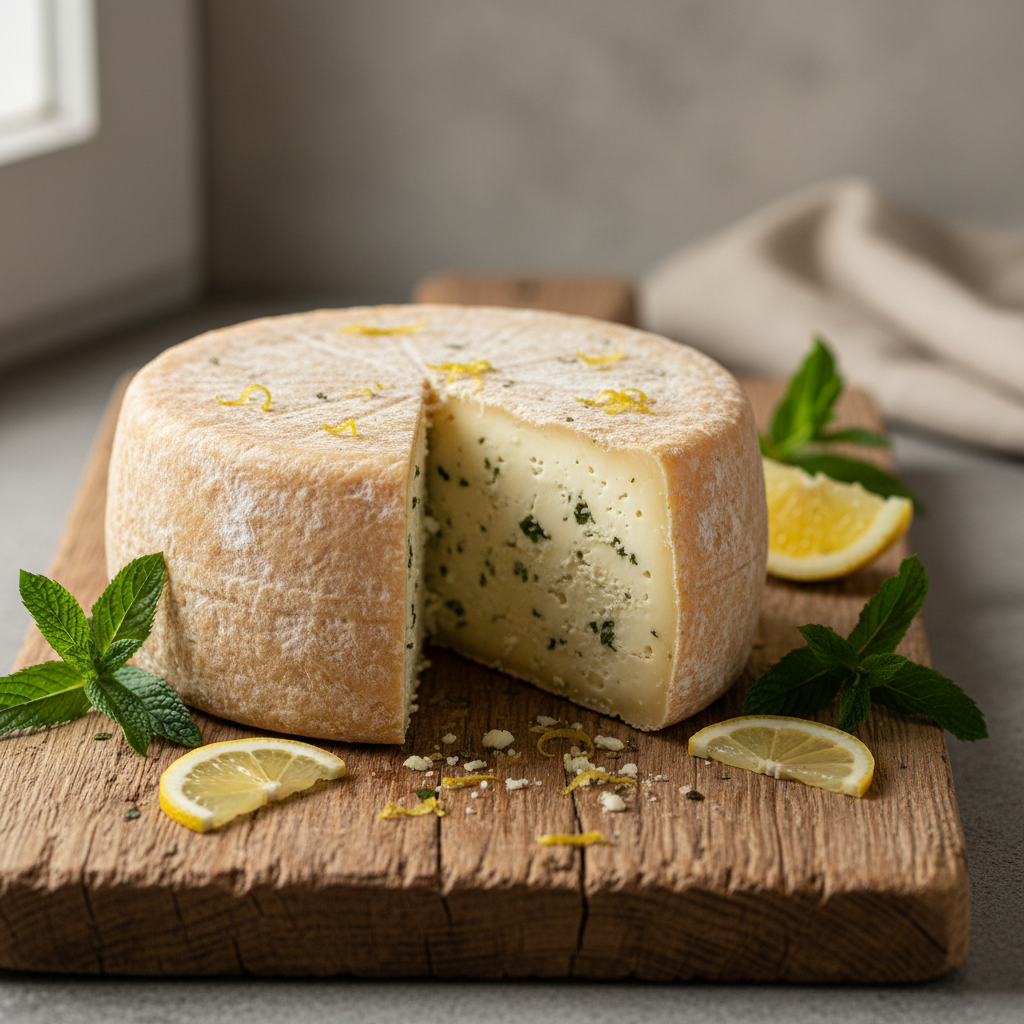 Semistagionato vaccino aromatizzato menta a limone