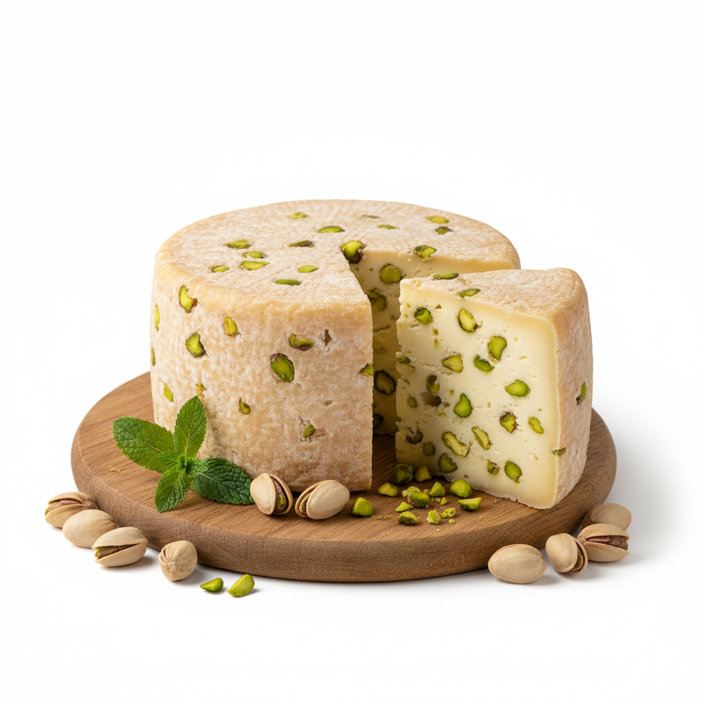 Semistagionato di vaccino con pistacchio